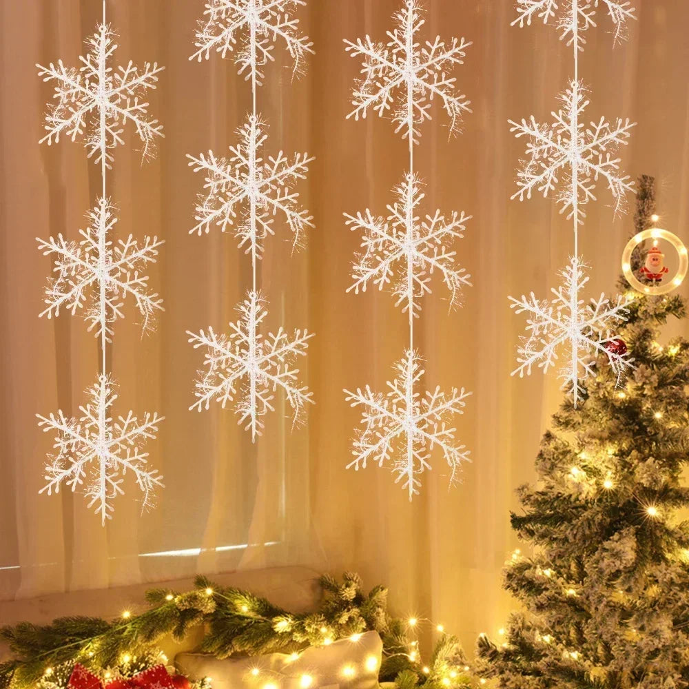 Elegant snowflake tree pendants for Christmas