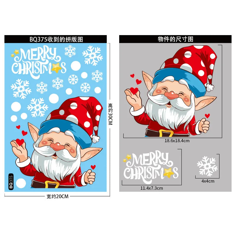 Elk and Santa Claus Stickers