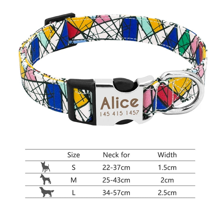 Engraved Buckle Dog Collar for Pets