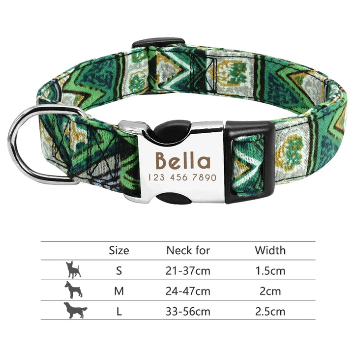 Engraved Name Pet ID Adjustable Collar