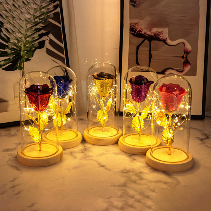 Eternal Rose Glass Lamp