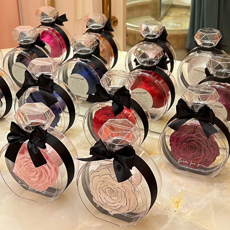 Eternal flower transparent cover