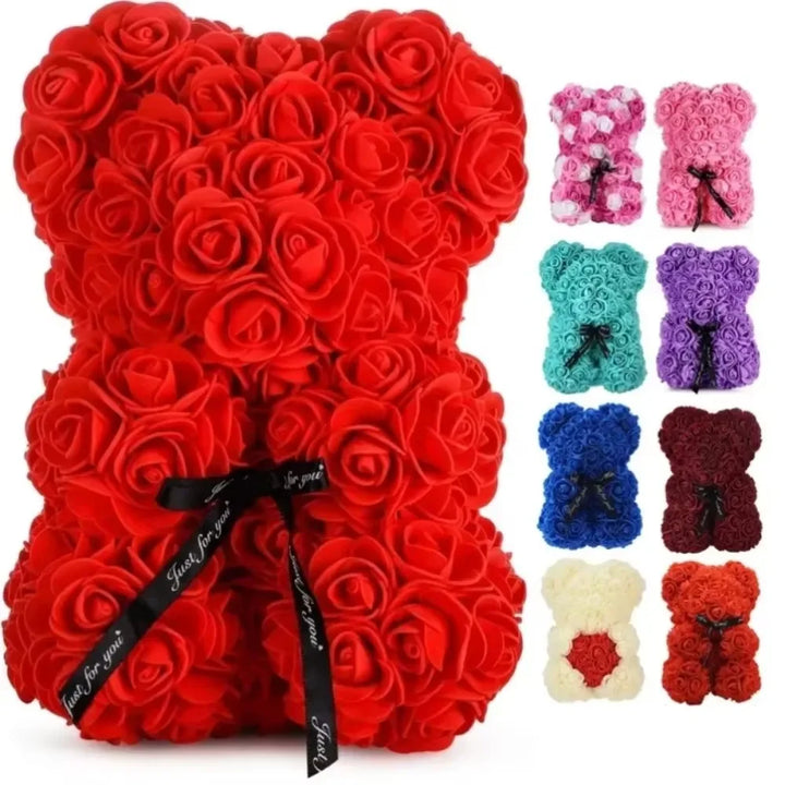 Eternal rose teddy bear gift