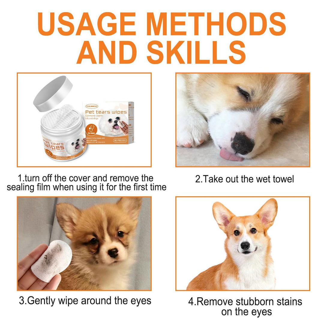Eye cleaning wipes for pets