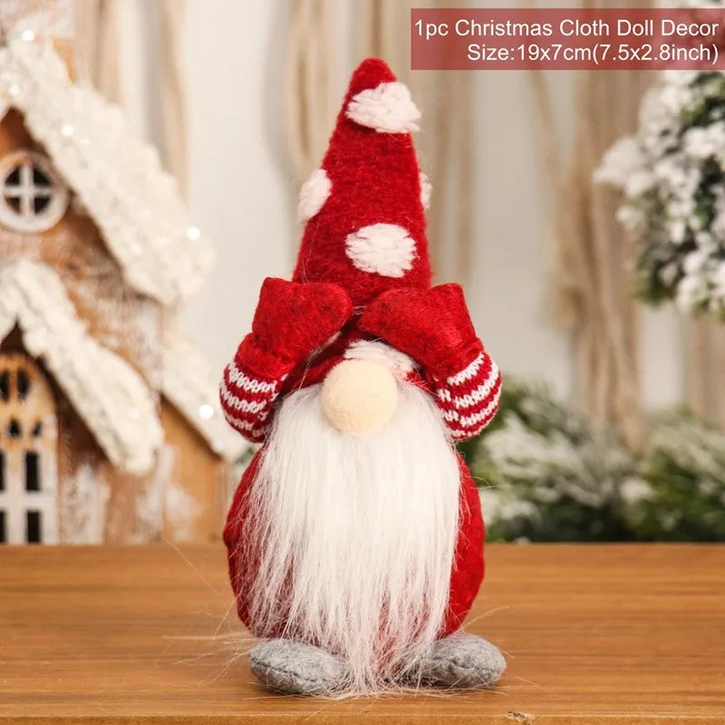 Faceless Santa Doll Christmas Ornament for Seasonal Displays.