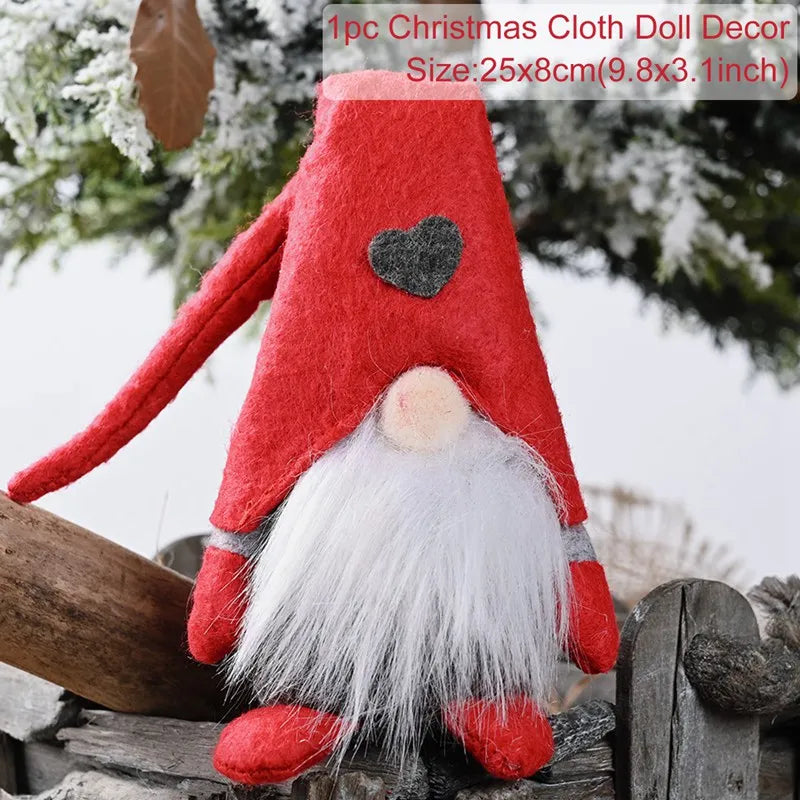 Faceless Santa Doll Christmas Ornament for Seasonal Displays.