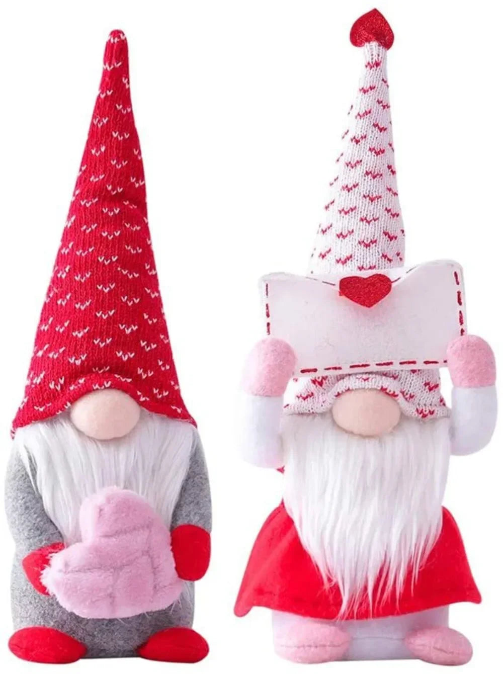 Faceless gnome plush doll with love letter