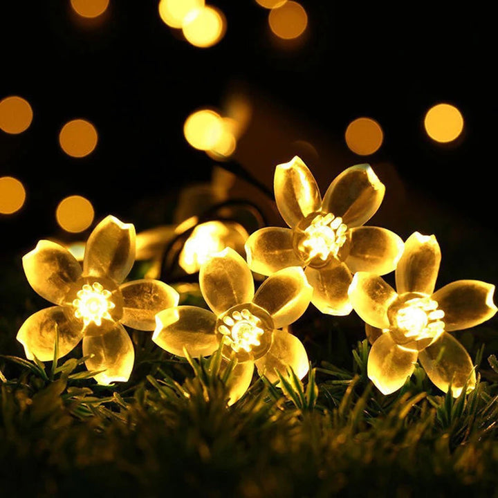 Fairy lights with cherry flower design