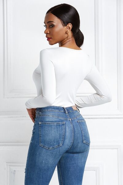 Fashion Half Zip Bodysuit