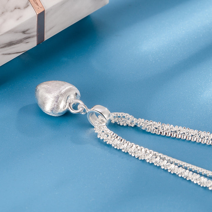 Fashion jewelry double heart necklace