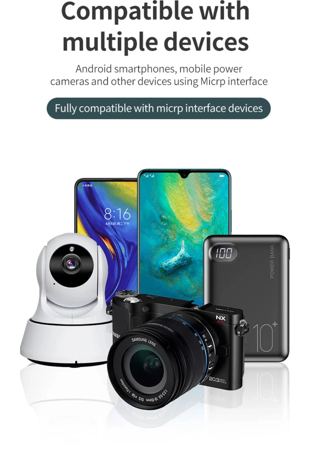 Fast Charge Micro USB Cable – Extra Long 14m

