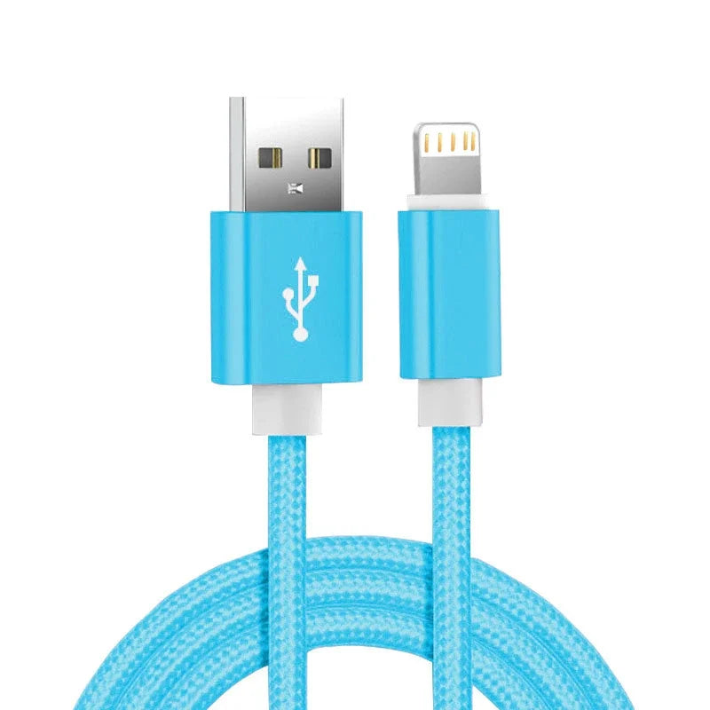 Fast Charging USB-C to Lightning Cable – 3A in sky blue color 

