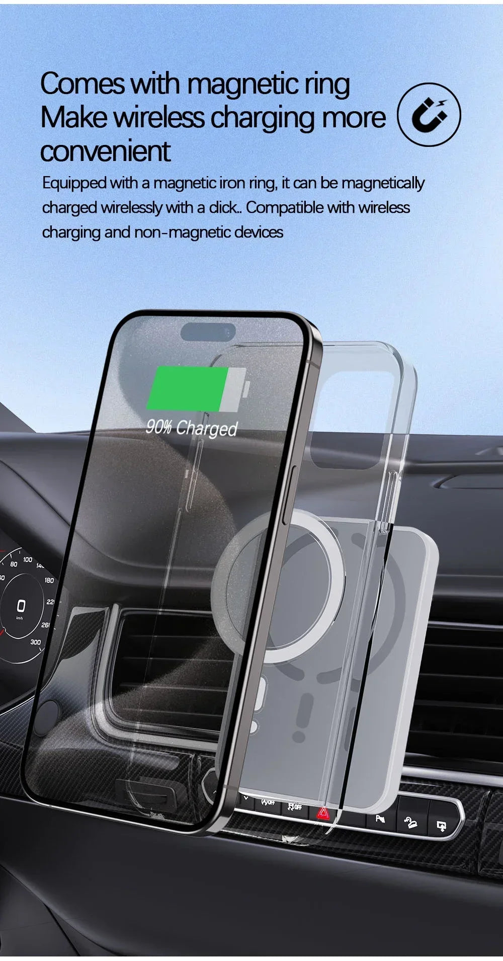 Fast Magnetic Car Charger for iPhone Pro Max

