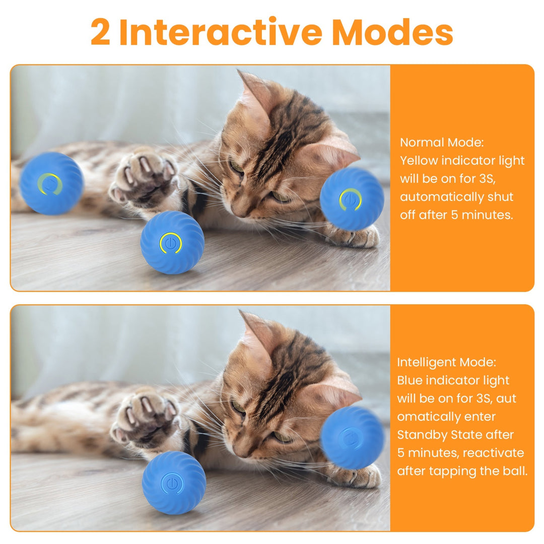 Fast moving ball for cats