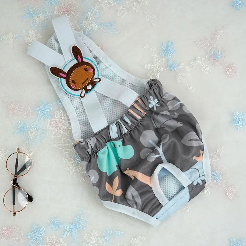 Female Dog Menstruation Briefs with Cartoon Print
