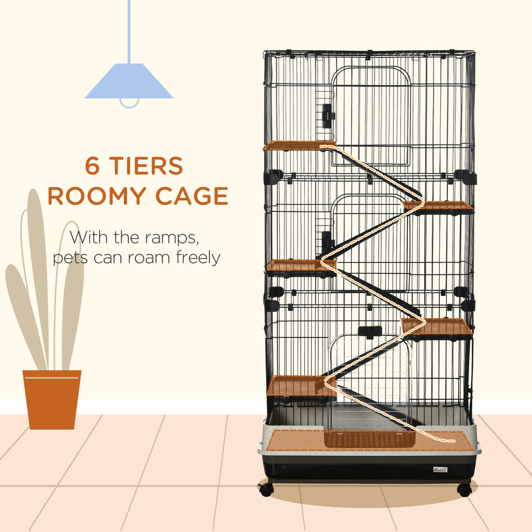 Ferret cage with durable metal frame