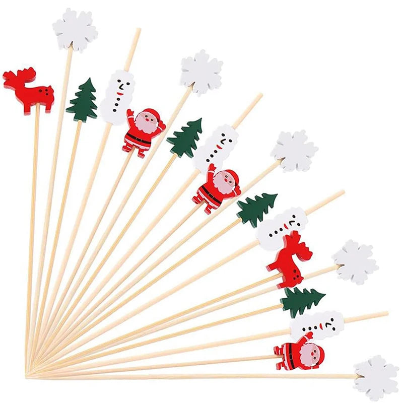 Festive Christmas cocktail skewers set