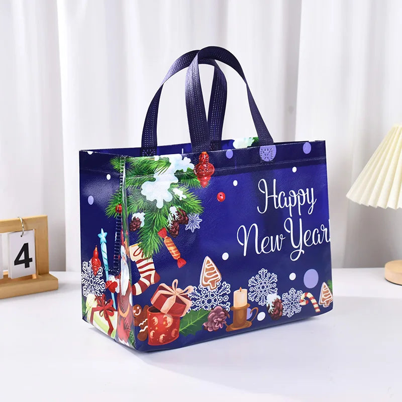 Festive candy bag with Santa Claus design