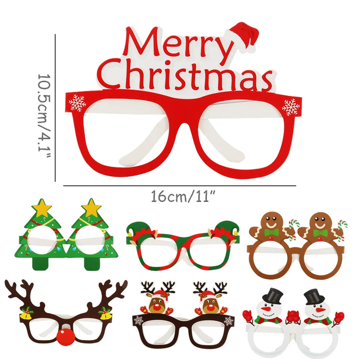 Festive holiday glasses for Navidad celebrations