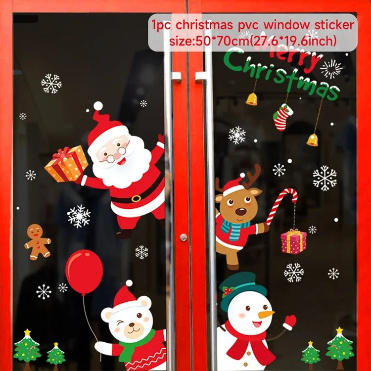 Festive stickers for glass surfaces