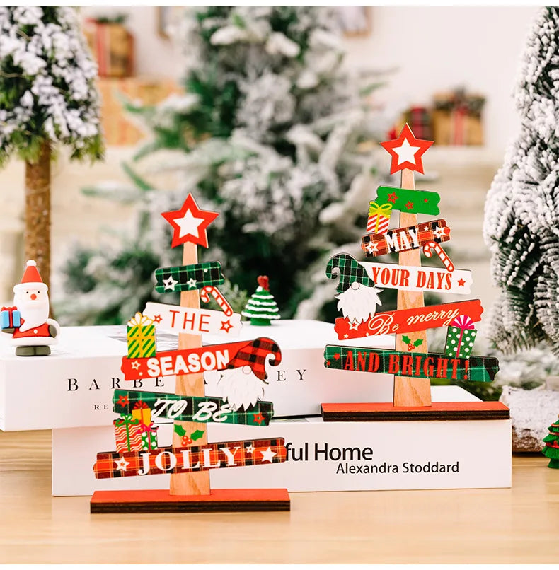 Festive wooden Christmas plaques for home