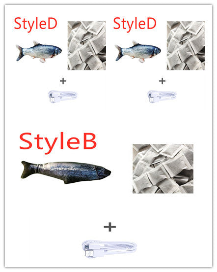 Fish-shaped motion toy for cats