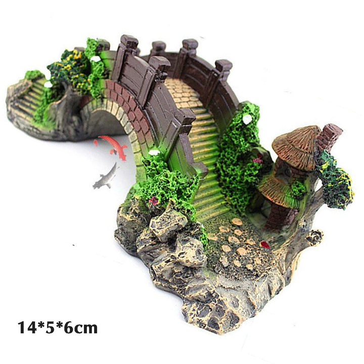 Fish Tank Landscape Resin Bridge Decoration