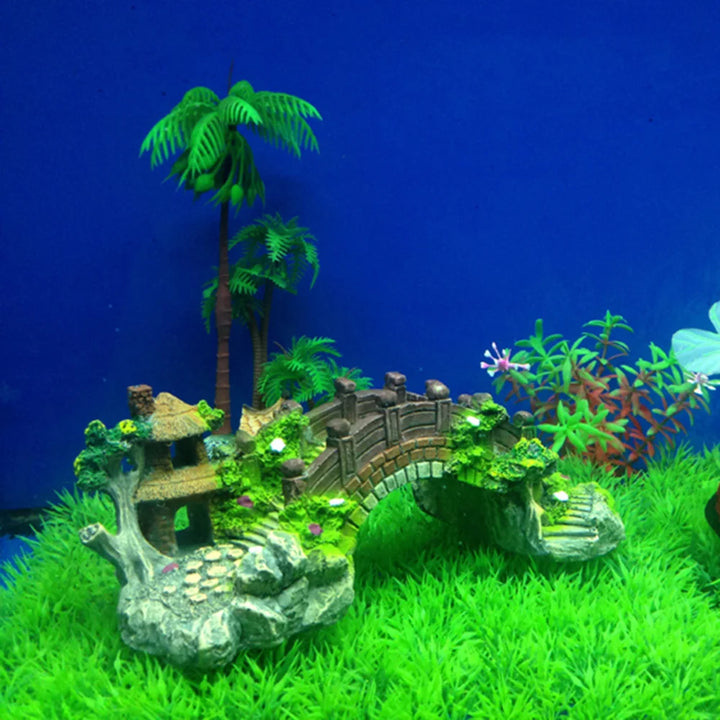 Fish tank bridge for aquatic pets
