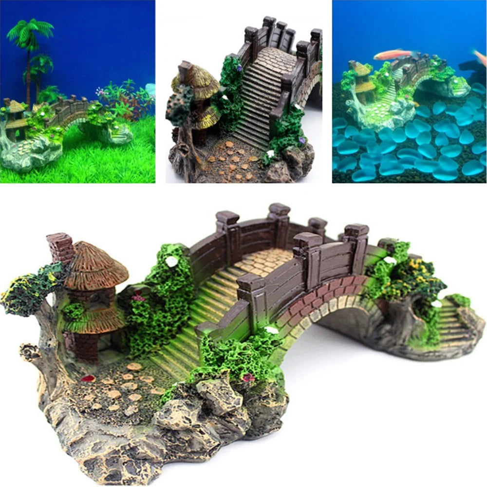 Fish tank landscape bridge ornament
