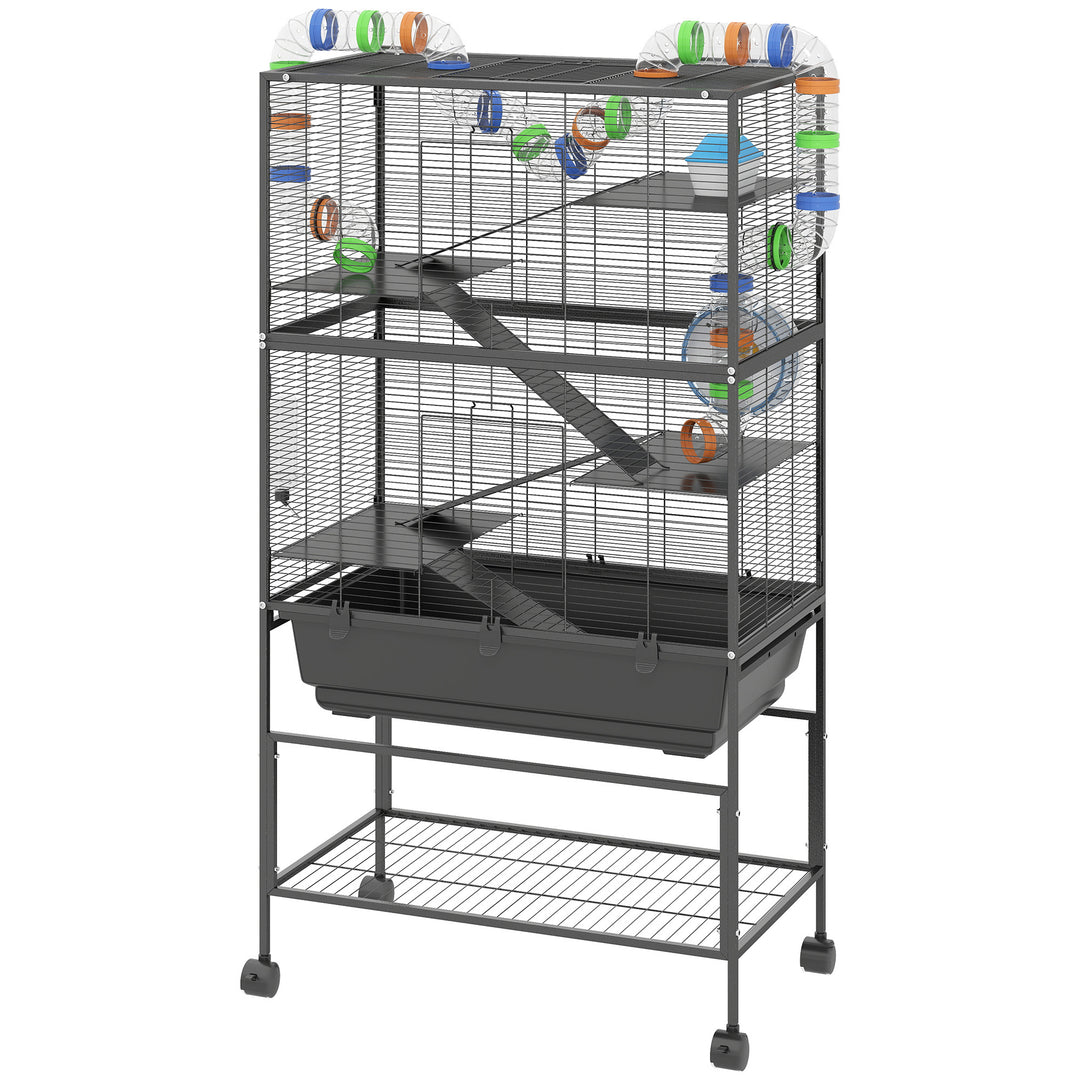 Five tier hamster cage with tubes
