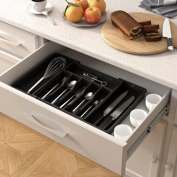 Flatware and Cutlery Holder Black Cutlery Organiser