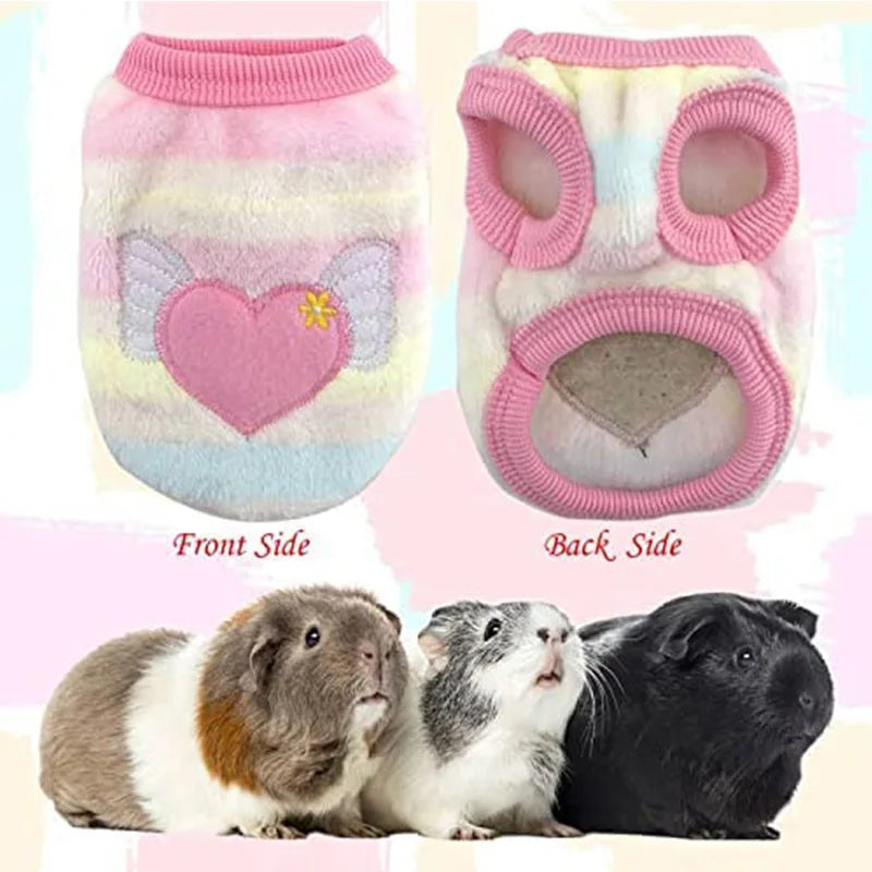 
Fleece Rabbit Clothes Bunny Vest for Small Pets product front and back side 