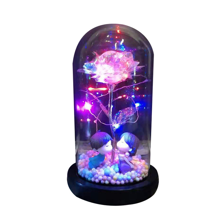 Floral Rose Glass Ornament