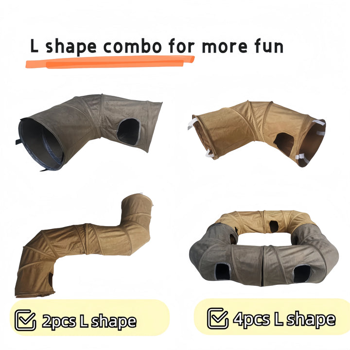 Foldable Suede Tunnel for Pets
