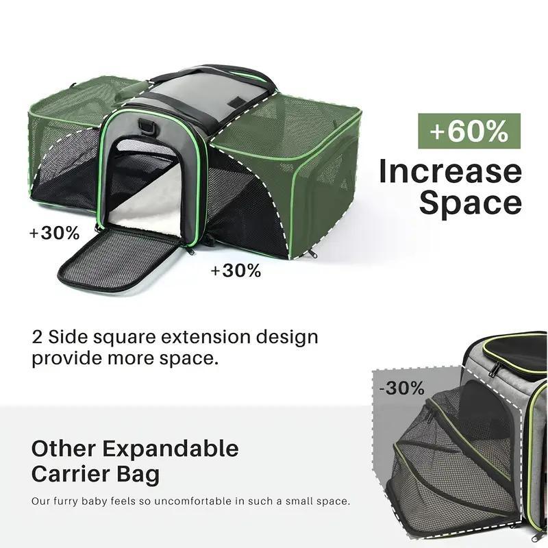 Foldable cat carrier six sides
