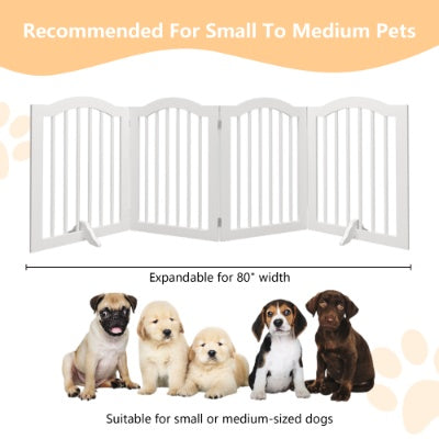 Foldable pet gate with panels