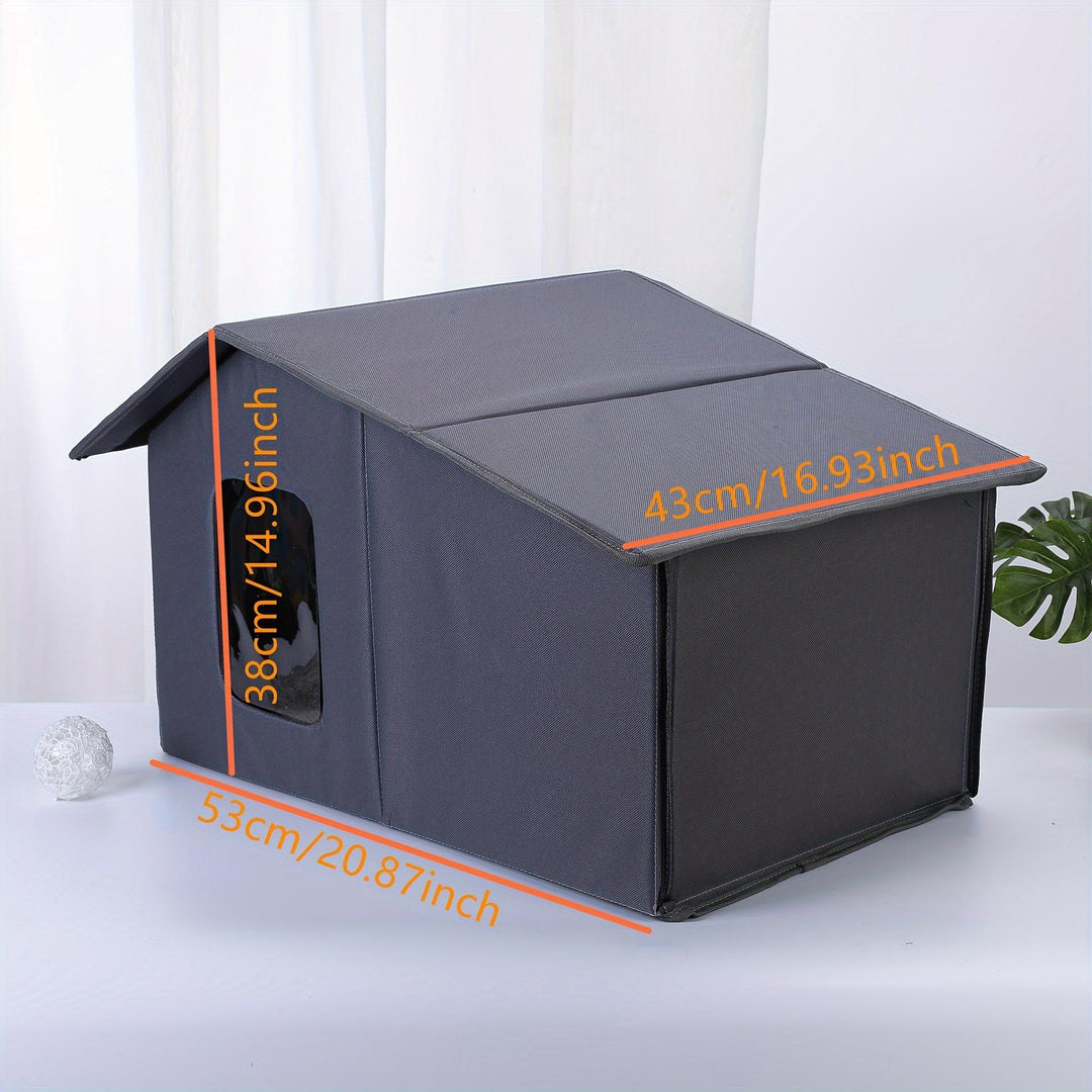 Foldable pet shelter for outdoors