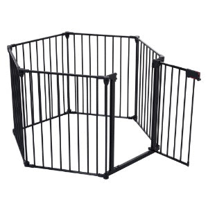 Foldable safety fence for doorways