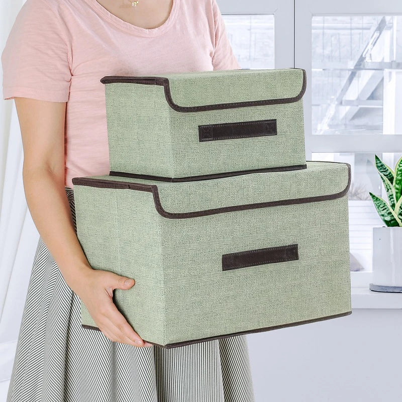 Foldable storage box for clothes