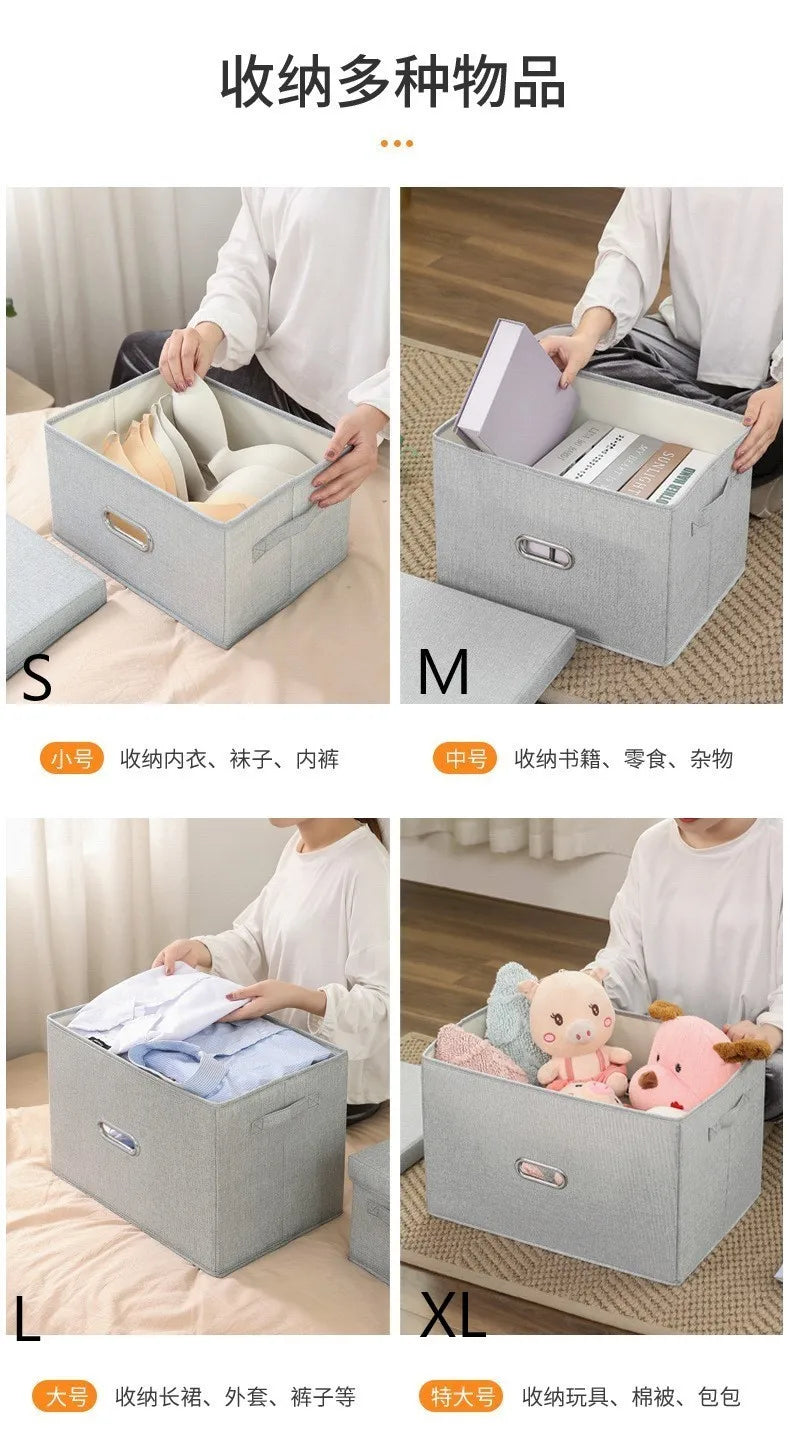 Foldable storage box with lid