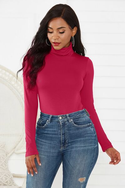 Form-Fitting Turtleneck Bodysuit