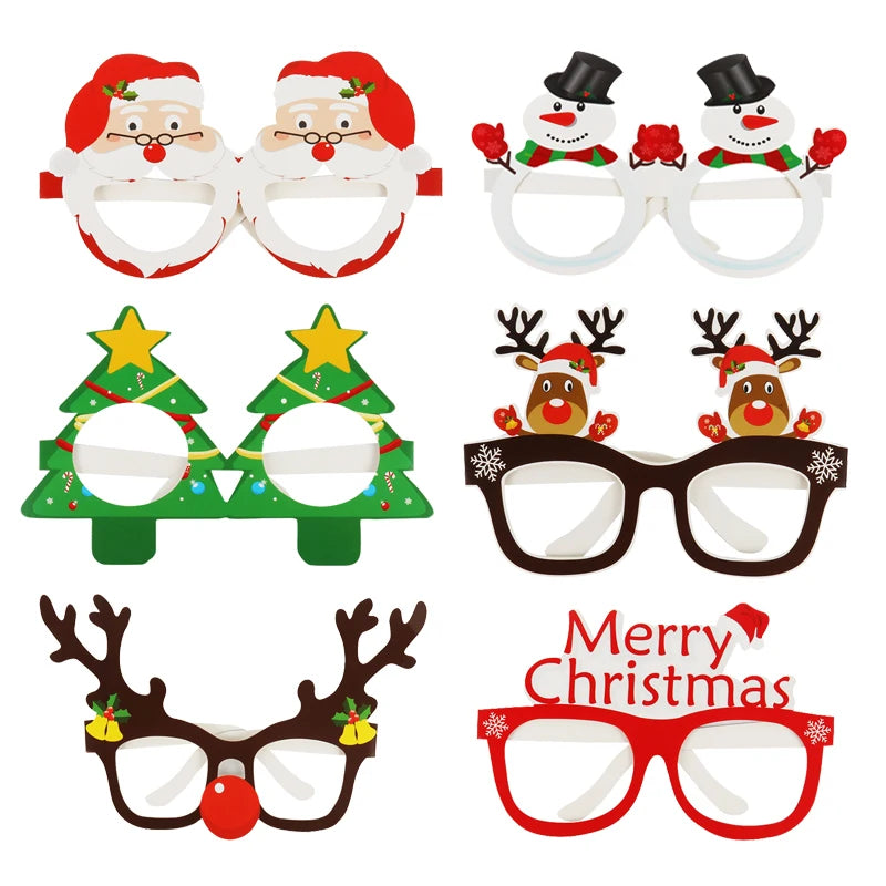 Fun Christmas paper glasses for kids