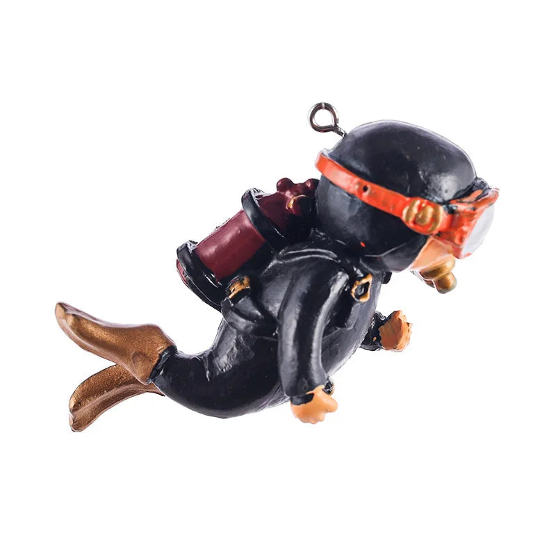 Fun underwater frogman figurine