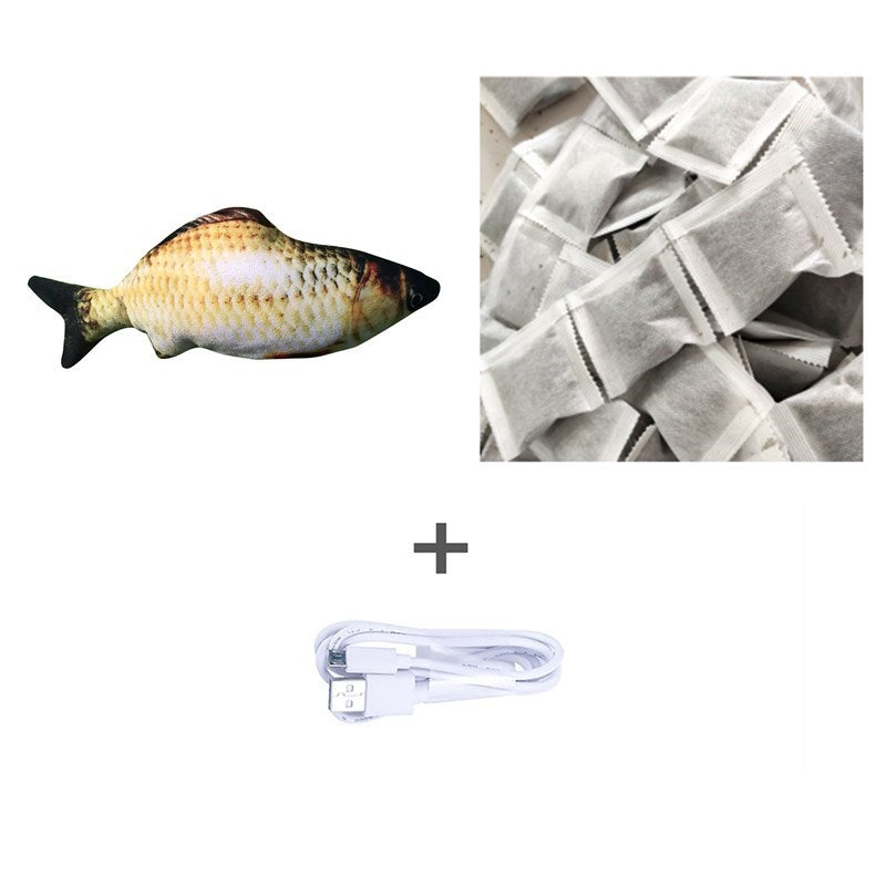 Funny electric fish toy for playful cats