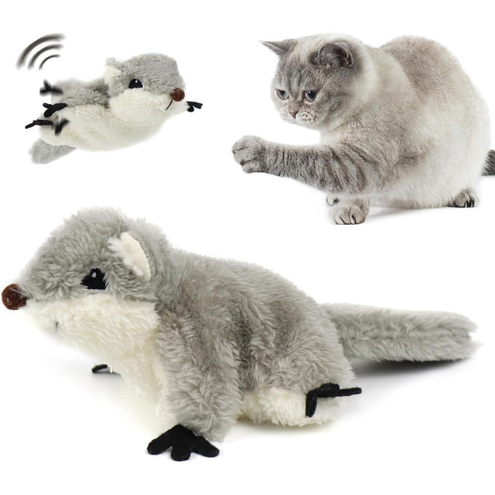Funny flapping squirrel cat toy