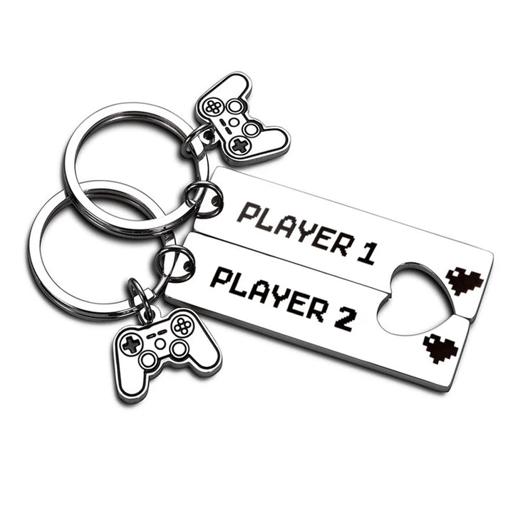 Gamer love keychain gift