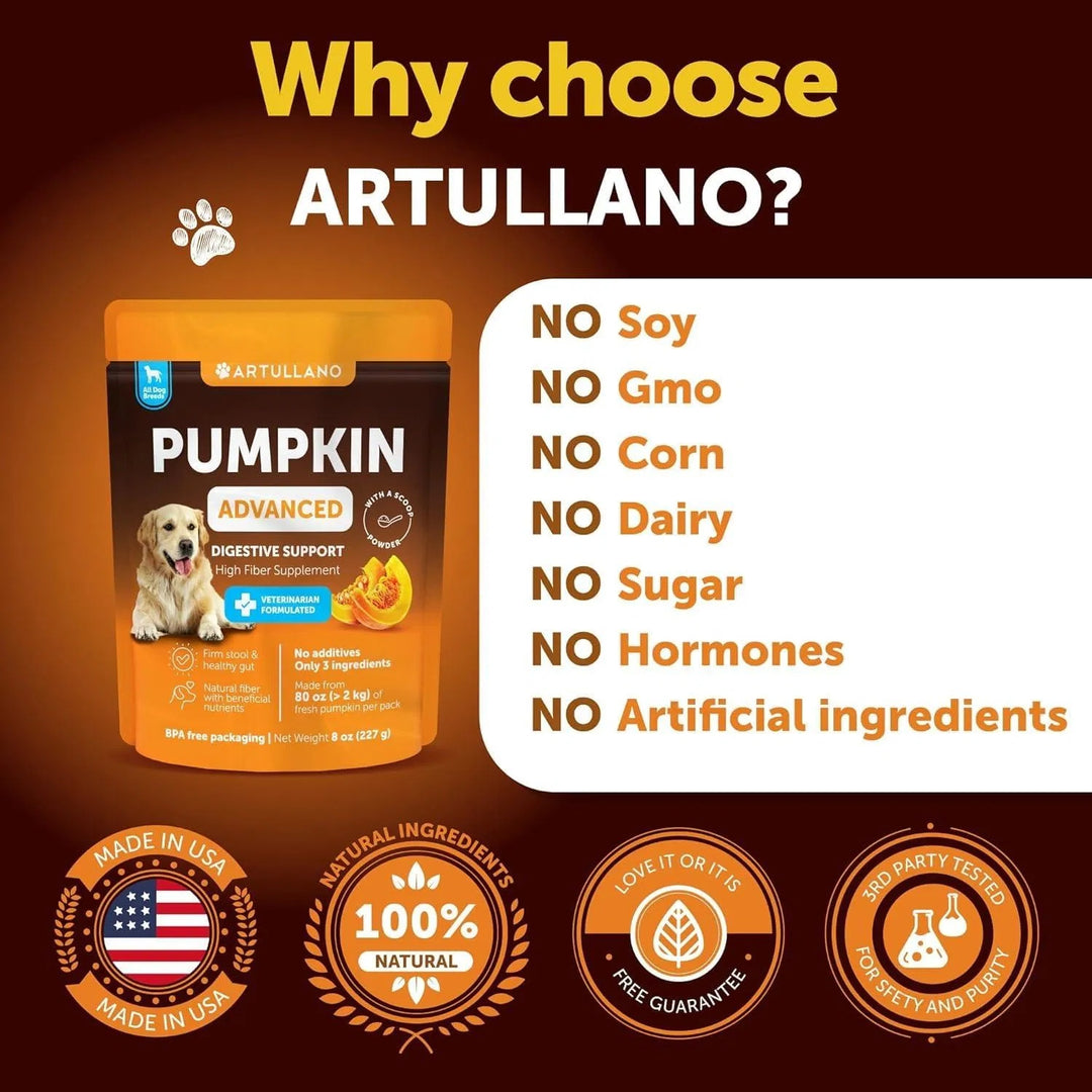 Gas relief pumpkin powder for dogs