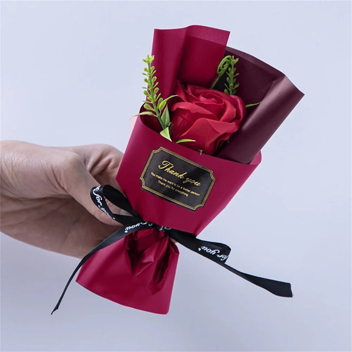 Gift-ready rose bouquet packaging