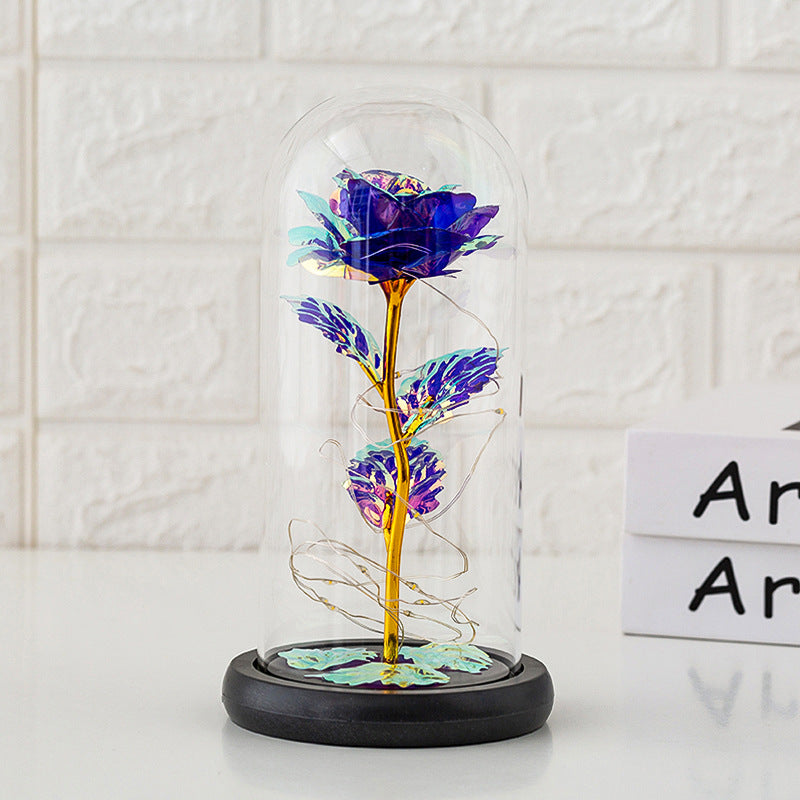 Glass dome rose flower