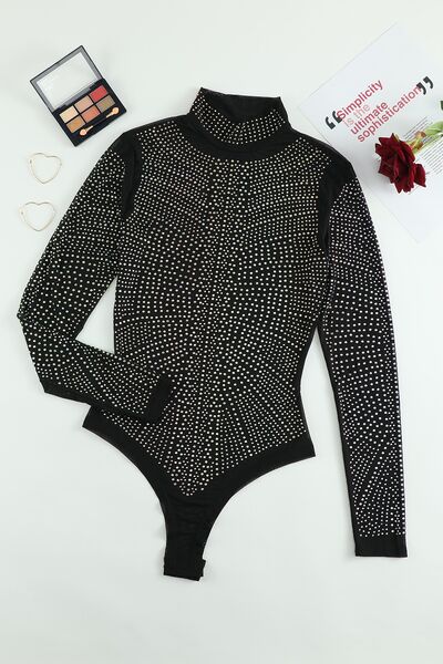 Glitter Mock Neck Bodysuit